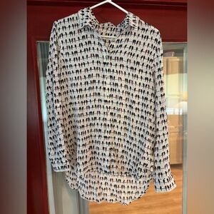 Jane and Delancey Parrot Button-Down Top